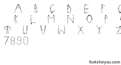  Skeletonalphabet font