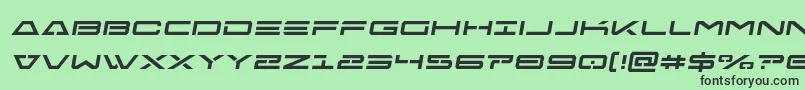 Freeagentsemital Font – Black Fonts on Green Background