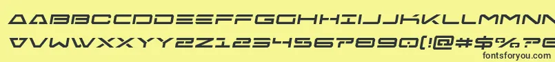 Freeagentsemital Font – Black Fonts on Yellow Background