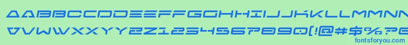 Freeagentsemital Font – Blue Fonts on Green Background