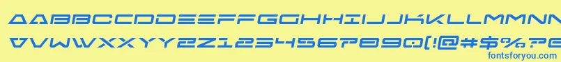 Freeagentsemital Font – Blue Fonts on Yellow Background