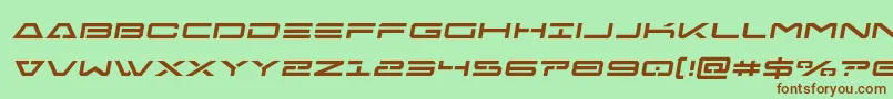 Freeagentsemital Font – Brown Fonts on Green Background