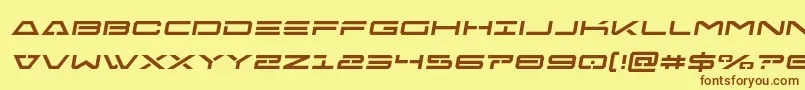 Freeagentsemital Font – Brown Fonts on Yellow Background