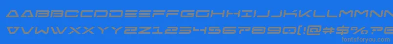 Freeagentsemital Font – Gray Fonts on Blue Background