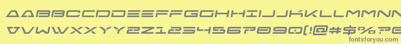 Freeagentsemital Font – Gray Fonts on Yellow Background