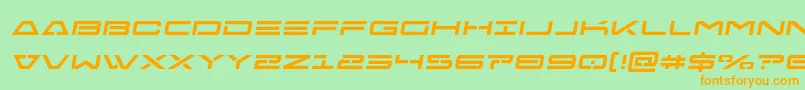 Freeagentsemital Font – Orange Fonts on Green Background