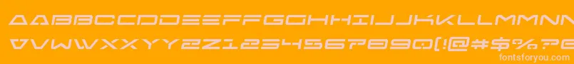 Freeagentsemital Font – Pink Fonts on Orange Background