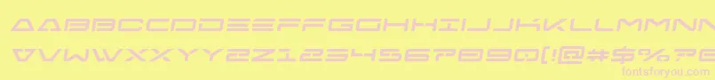 Freeagentsemital Font – Pink Fonts on Yellow Background