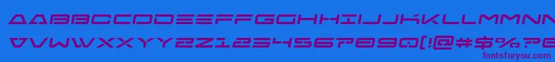 Freeagentsemital Font – Purple Fonts on Blue Background