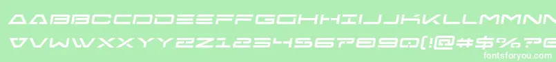 Freeagentsemital Font – White Fonts on Green Background
