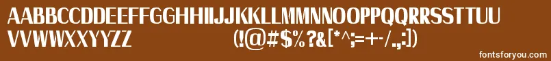 Шрифт AxilePersonalUseOnly – белые шрифты на коричневом фоне