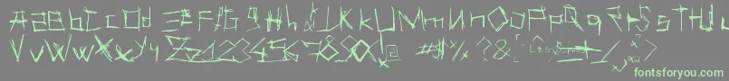 Шрифт LesSuppos – зелёные шрифты на сером фоне
