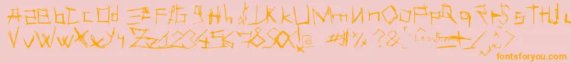 LesSuppos Font – Orange Fonts on Pink Background