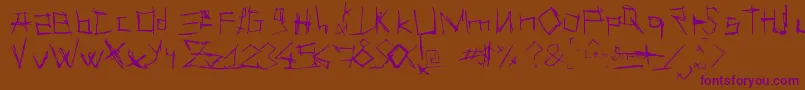 Шрифт LesSuppos – фиолетовые шрифты на коричневом фоне