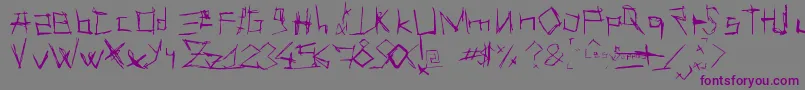 LesSuppos Font – Purple Fonts on Gray Background