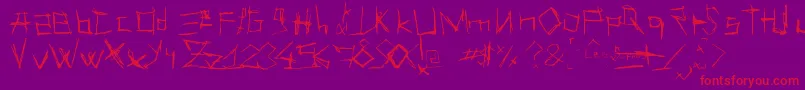 LesSuppos Font – Red Fonts on Purple Background