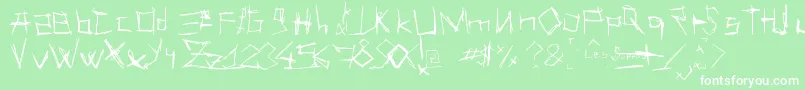 LesSuppos Font – White Fonts on Green Background