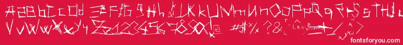 LesSuppos Font – White Fonts on Red Background