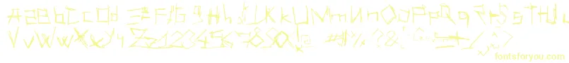 LesSuppos-fontti – keltaiset fontit valkoisella taustalla