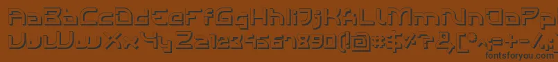 Шрифт IndividigitalShaded – чёрные шрифты на коричневом фоне