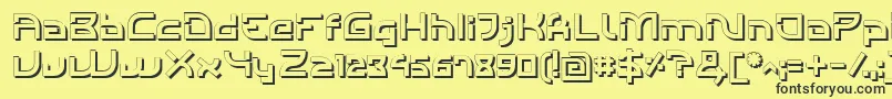IndividigitalShaded Font – Black Fonts on Yellow Background