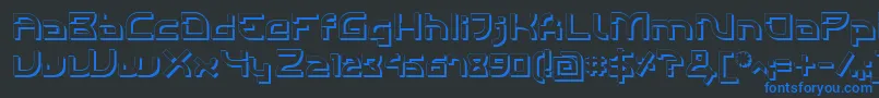 IndividigitalShaded Font – Blue Fonts on Black Background