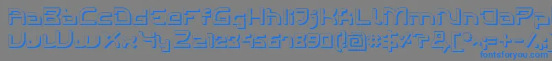 IndividigitalShaded-fontti – siniset fontit harmaalla taustalla