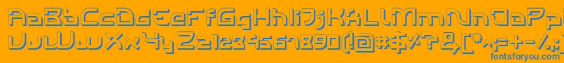 IndividigitalShaded Font – Blue Fonts on Orange Background
