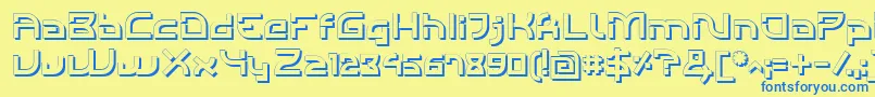 IndividigitalShaded Font – Blue Fonts on Yellow Background