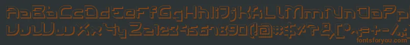 Шрифт IndividigitalShaded – коричневые шрифты на чёрном фоне
