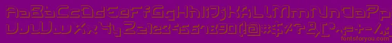 IndividigitalShaded-Schriftart – Braune Schriften auf violettem Hintergrund