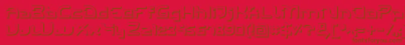 IndividigitalShaded Font – Brown Fonts on Red Background