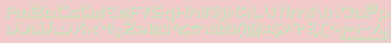 IndividigitalShaded-Schriftart – Grüne Schriften auf rosa Hintergrund
