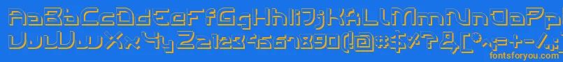 Шрифт IndividigitalShaded – оранжевые шрифты на синем фоне
