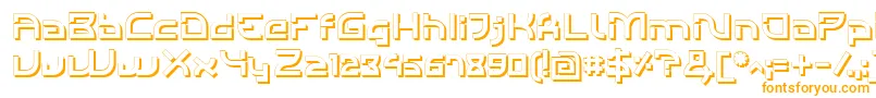 Шрифт IndividigitalShaded – оранжевые шрифты на белом фоне