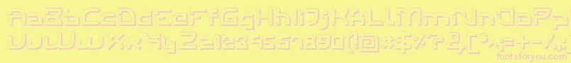 IndividigitalShaded Font – Pink Fonts on Yellow Background