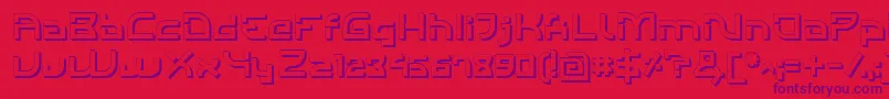 IndividigitalShaded-Schriftart – Violette Schriften auf rotem Hintergrund