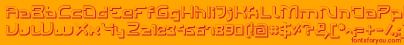 IndividigitalShaded Font – Red Fonts on Orange Background