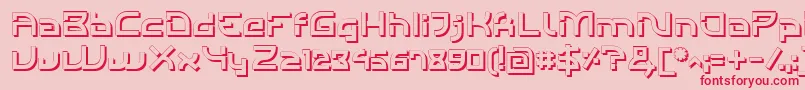 IndividigitalShaded-fontti – punaiset fontit vaaleanpunaisella taustalla