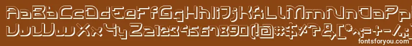 Шрифт IndividigitalShaded – белые шрифты на коричневом фоне