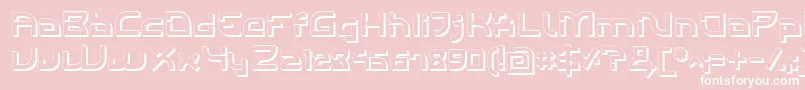 IndividigitalShaded-fontti – valkoiset fontit vaaleanpunaisella taustalla