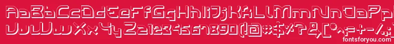 IndividigitalShaded-fontti – valkoiset fontit punaisella taustalla