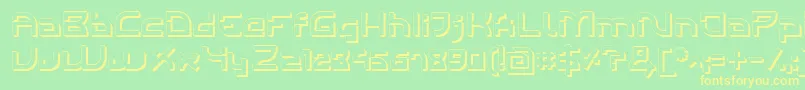 IndividigitalShaded Font – Yellow Fonts on Green Background
