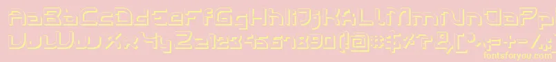 IndividigitalShaded Font – Yellow Fonts on Pink Background