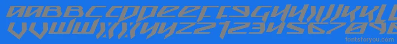SnubfighterExpandedItalic Font – Gray Fonts on Blue Background