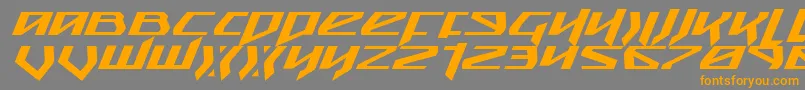 SnubfighterExpandedItalic Font – Orange Fonts on Gray Background