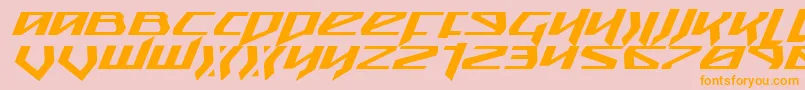 SnubfighterExpandedItalic Font – Orange Fonts on Pink Background