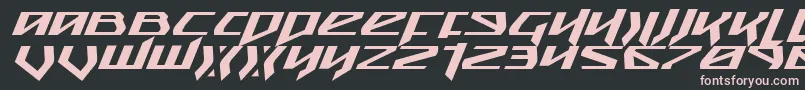 SnubfighterExpandedItalic Font – Pink Fonts on Black Background