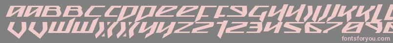 SnubfighterExpandedItalic Font – Pink Fonts on Gray Background