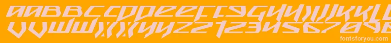 More about SnubfighterExpandedItalic Font SnubfighterExpandedItalic Font – Pink Fonts on Orange Background
